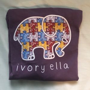 IVORY ELLA 🐘 Purple Autism Long-Sleeve Shirt
